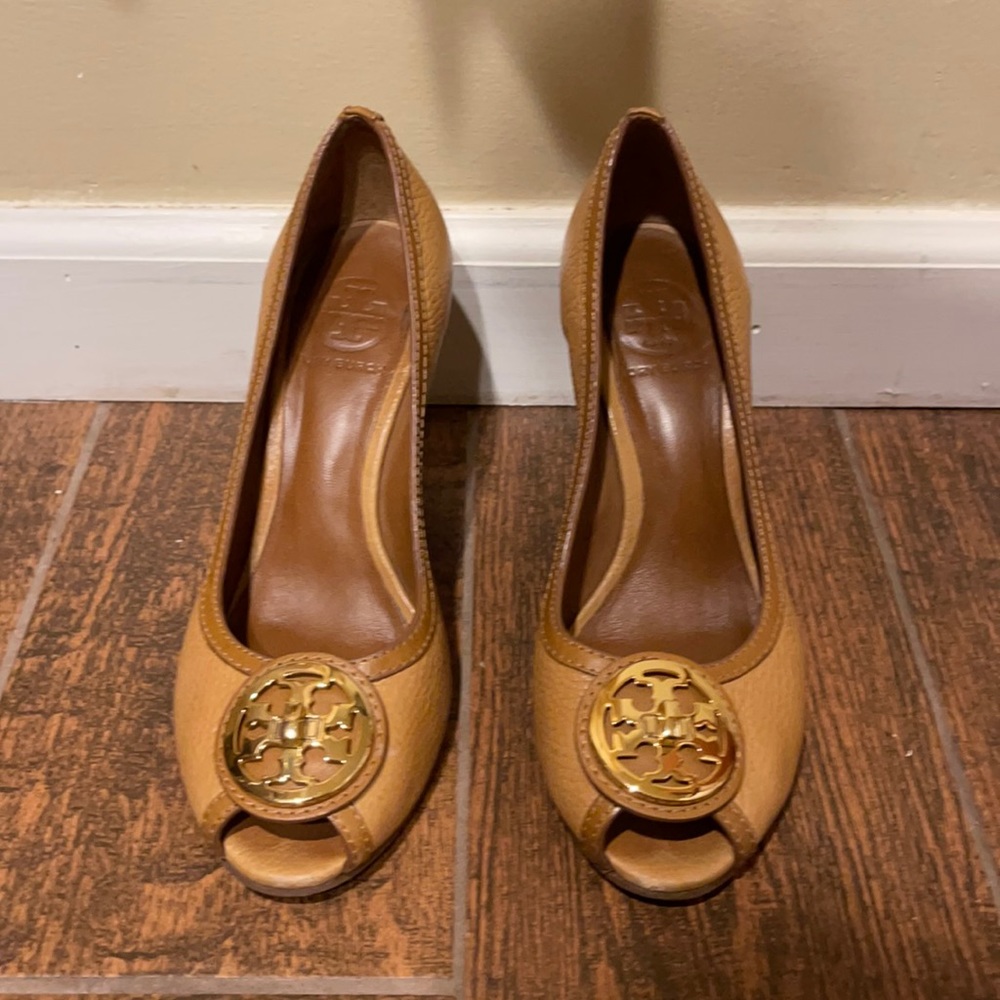 Tory Burch Peep Toe Wedge